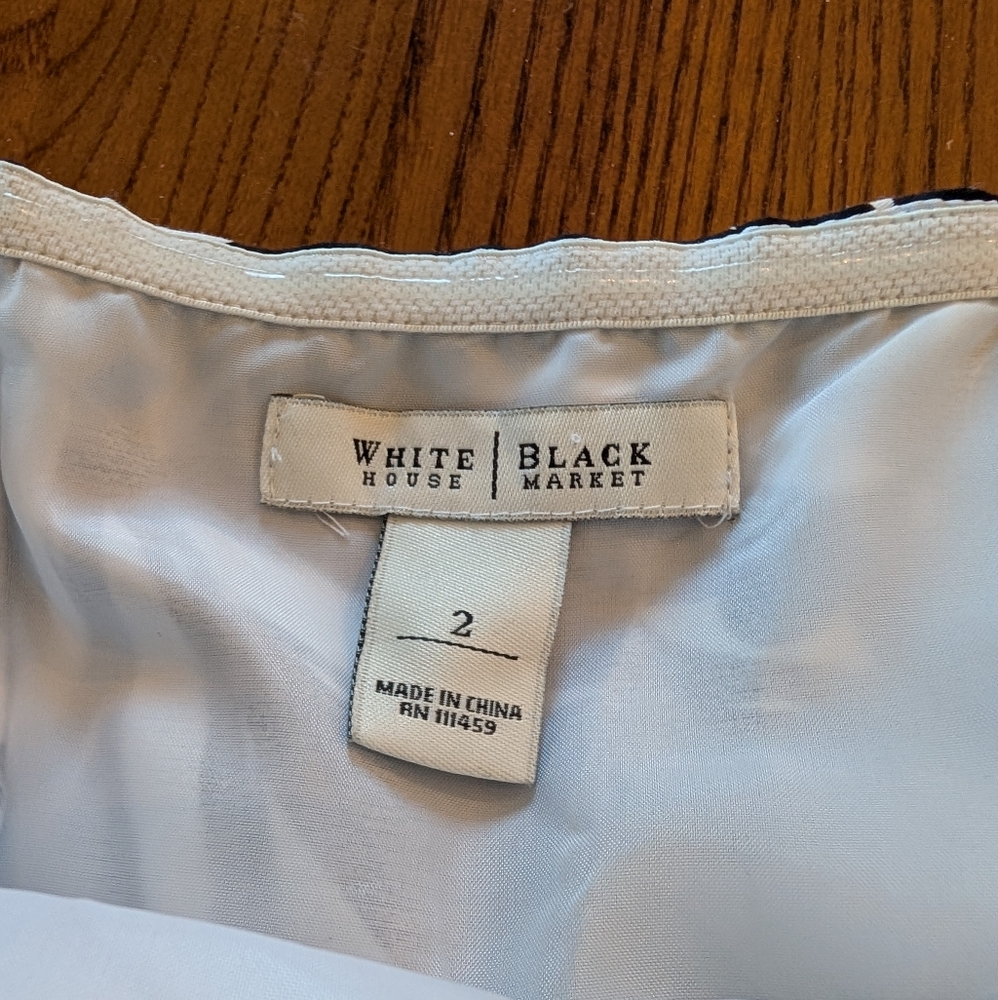 WHBM Elegant Black and White Floral Halter Dress - Picture 8 of 12